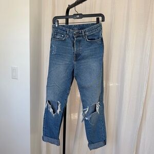 H&M Blue Denim Vintage High Waist Jeans